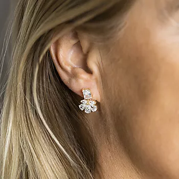 Bilde nummer 2 av Pan Jewelry, Øredobber i forgylt sølv med zirkonia