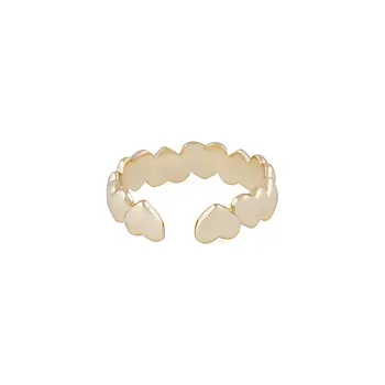 Bilde nummer 3 av Lovely ring i forgylt messing med hjerter