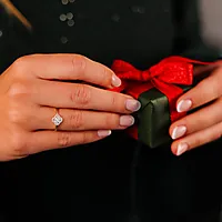 Bilde nummer 4 av Ring i 585 gult gull med zirkonia