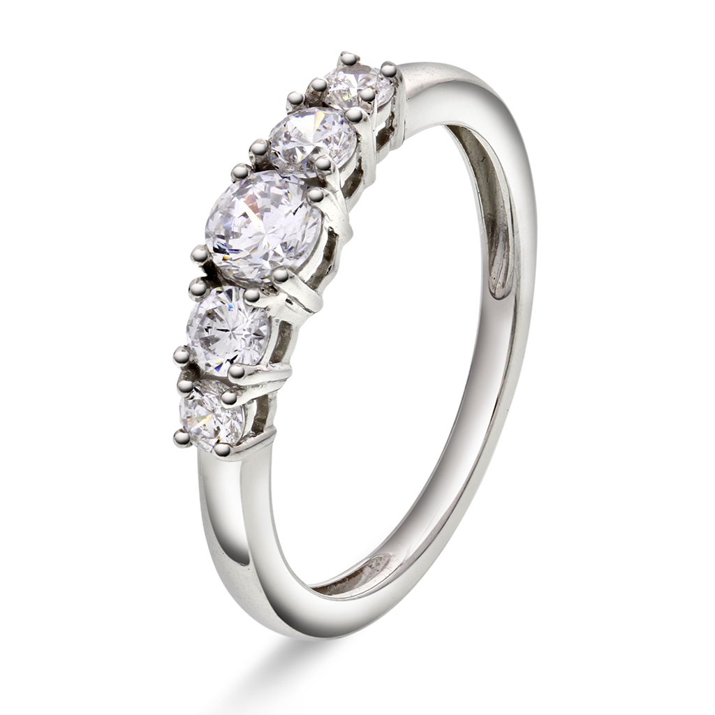 Pan Jewelry, Ring i sølv med zirkonia, størrelse 56