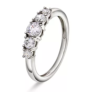 Pan Jewelry, Ring i 925 sølv med zirkonia