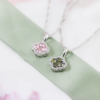 Bilde nummer 2 av Pan Jewelry, Ivy smykke i 925 sølv med rosa zirkonia