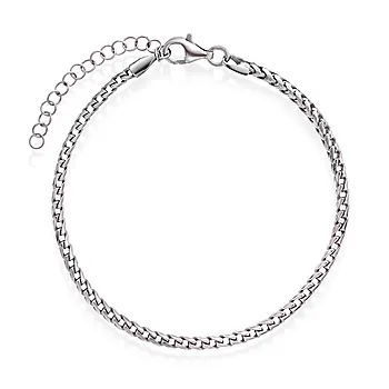Pan Jewelry, Armbånd i 925 rhodinert sølv, 19 cm