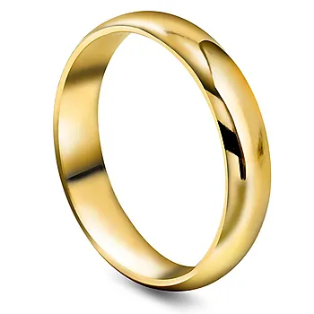 Giftering i 375 gult gull | 4 mm bredde