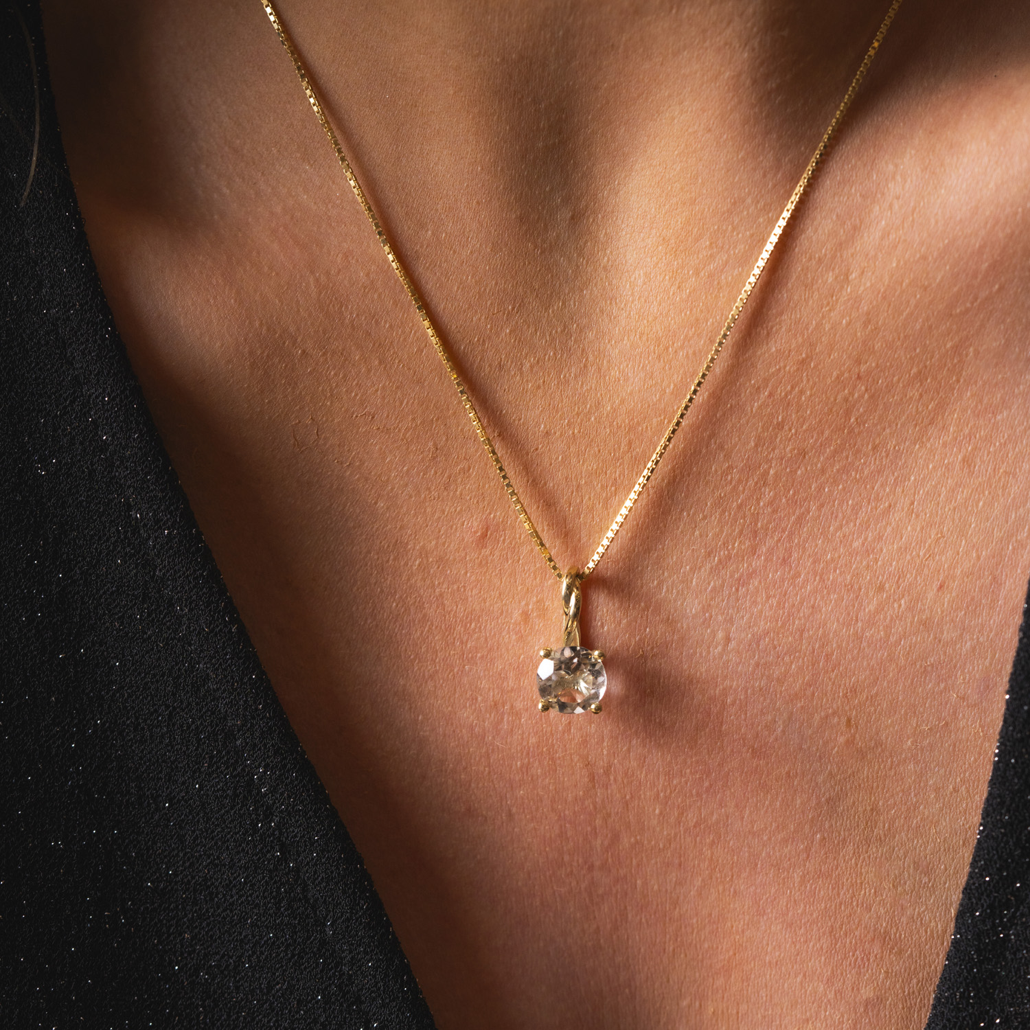 Bilde nummer 2 av Pan Jewelry Drops, Anheng i 585 gult gull med Bergkrystall
