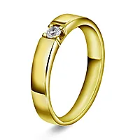 Sonja alliansering i 585 gult gull med 0,10 ct TWVS