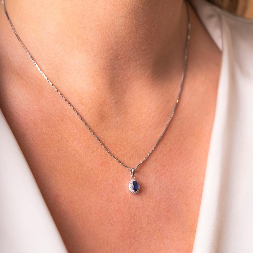 Bilde nummer 4 av Pan Jewelry, Athens Charm smykke i 925 sølv med blå zirkonia