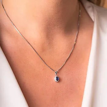 Bilde nummer 4 av Pan Jewelry, Athens Charm smykke i 925 sølv med blå zirkonia