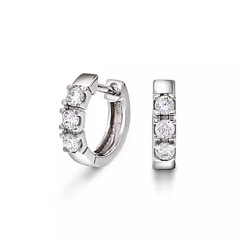 Pan Jewelry, Øreringer i 925 sølv med zirkonia