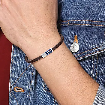 Bilde nummer 4 av Armbånd med brunt skinn