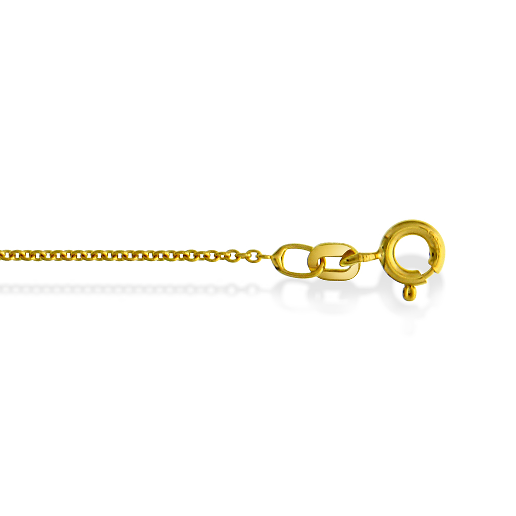 Rund anker kjede i 585 gult gull 1,1 mm, 40 cm
