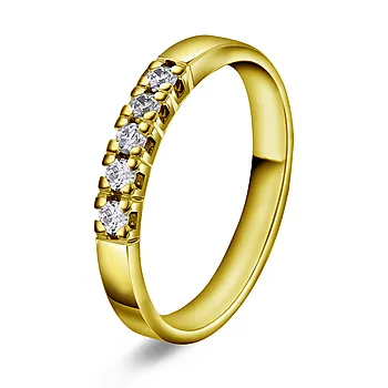 Sonja alliansering i 585 gult gull med 0,25 ct TWVS
