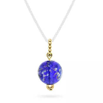 Pan Jewelry, Anheng i 925 forgylt sølv med kongeblå glasskule