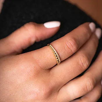 Bilde nummer 3 av Pan Jewelry, Ring i 585 gult gull med zirkonia
