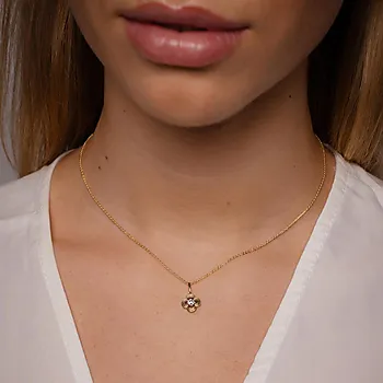 Bilde nummer 2 av Anheng i 585 gult gull med zirkonia