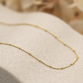 Bilde nummer 3 av Pan Jewelry, Panser kjede i 925 forgylt sølv med kuler, 50-80 cm