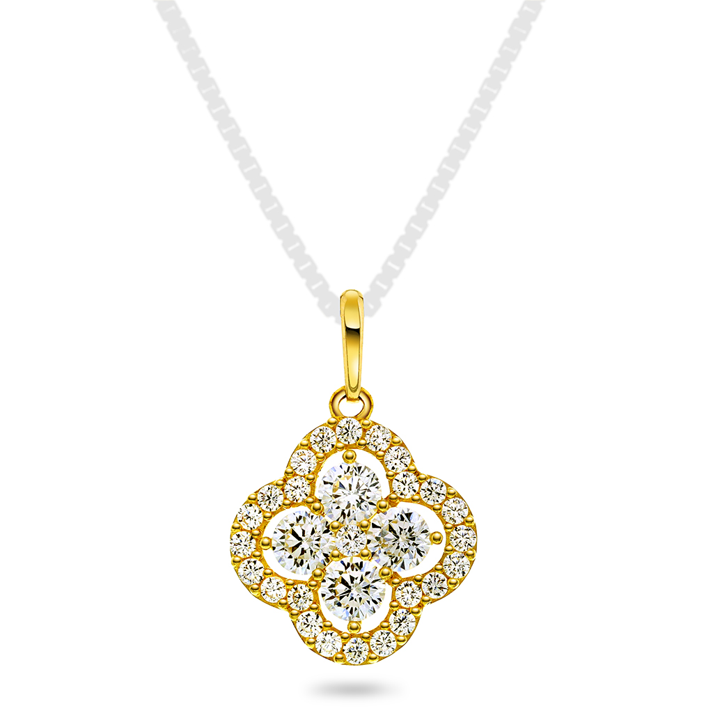 Pan Jewelry, Anheng i 585 gult gull med zirkonia