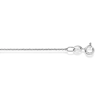 Pan Jewelry, Flat ankerkjede i 925 rhodinert sølv 1,2 mm, 34-80 cm