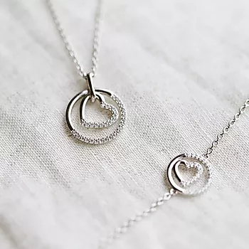Bilde nummer 2 av Pan Jewelry, Armbånd i 925 sølv med hjerte i sirkel og zirkonia