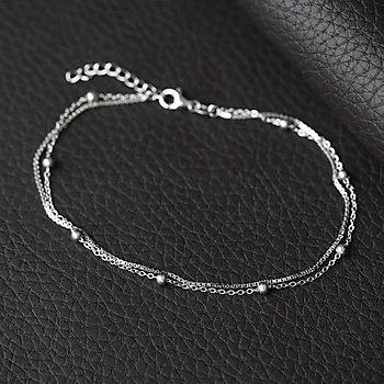 Bilde nummer 2 av Pan Jewelry, Ankelkjede i 925 rhodinert sølv, 25 cm