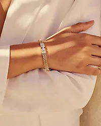 Bilde nummer 2 av Lana armbånd i forgylt stål, 16-18 cm