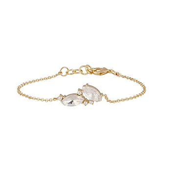 Noctelle armbånd i forgylt messing med zirkonia