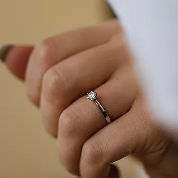 Bilde nummer 3 av Olivia diamantring i 585 hvitt gull 0,25 ct