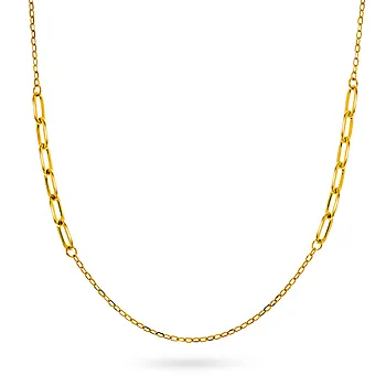 Pan Jewelry, Kjede i forgylt 925 sølv, 85 cm