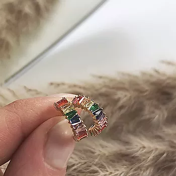 Bilde nummer 2 av Pan Jewelry, Øredobber i forgylt 925 sølv med zirkonia