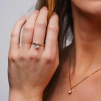 Bilde nummer 2 av Empress LAB diamantring i 585 gult gull 2,00 ct