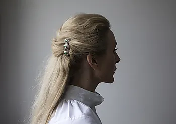 Bilde nummer 2 av Hårspenne i 830 oksidert sølv