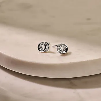 Bilde nummer 3 av Øredobber i 925 sølv med zirkonia