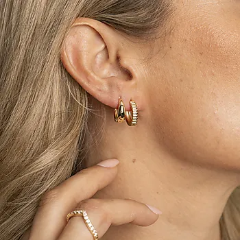 Bilde nummer 2 av Pan Jewelry, Øreringer i 925 forgylt sølv