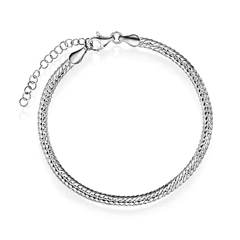 Bilde nummer 4 av Oval panser armbånd i sølv