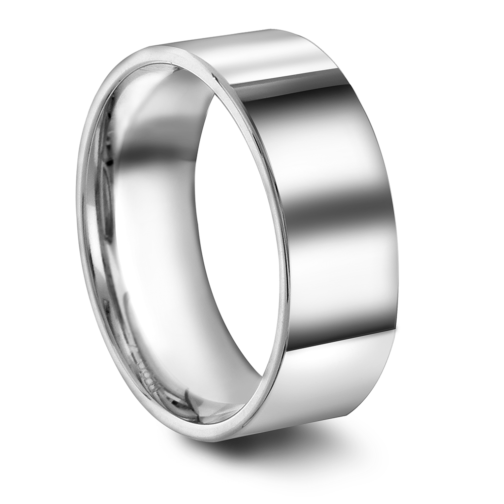 Giftering i 585 hvitt gull | 7 mm bredde