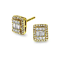 Elizabeth øredobber i 585 gult gull med diamanter 0,50 ct