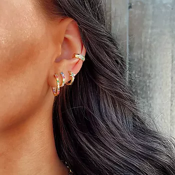 Bilde nummer 2 av Janne Formoe by Pan Jewelry, Ear cuff i forgylt sølv med zirkonia