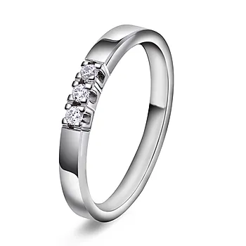 Sonja alliansering i 585 hvitt gull med 0,09 ct TWVS