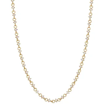 Noctelle smykke i forgylt messing med zirkonia