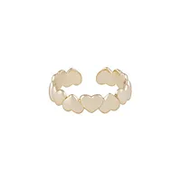 Lovely ring i forgylt messing med hjerter