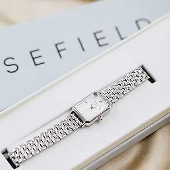 Bilde nummer 3 av Rosefield, The Heirloom dameklokke med sølvfarget lenke