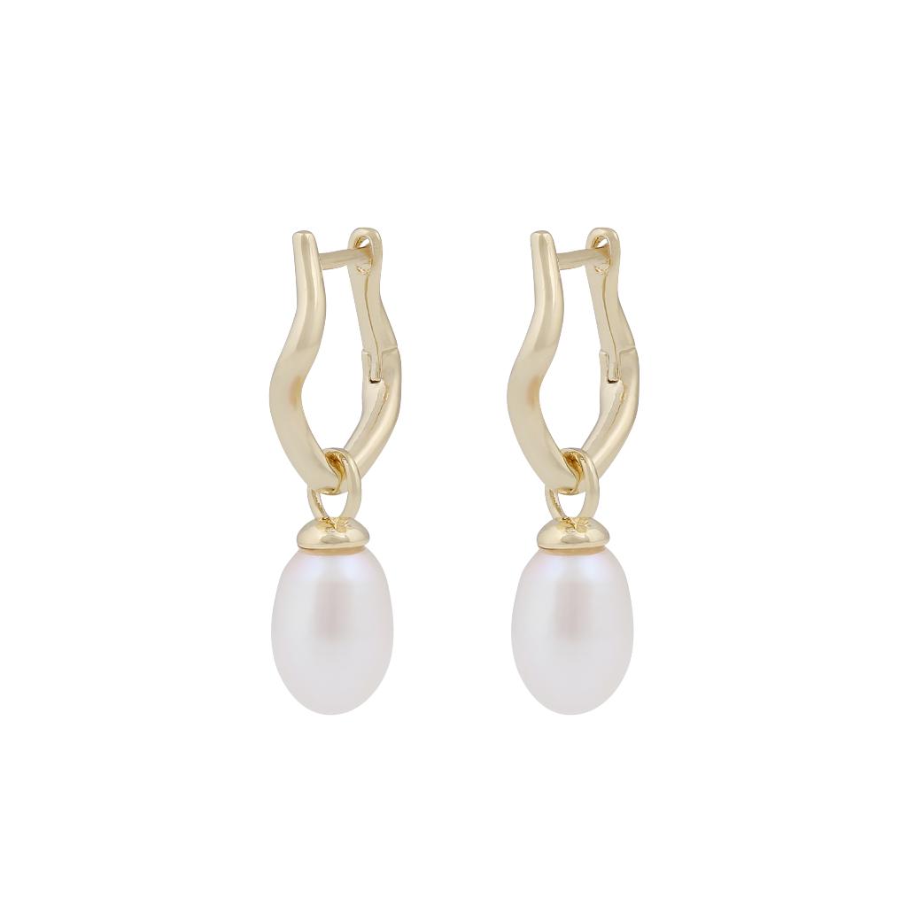 SNÖ Of Sweden Hilma Small Ring Pendant Earrings Gold White Onesiz