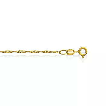 Pan Jewelry, Singapore kjede i forgylt 925 sølv 1,85 mm, 42-60 cm