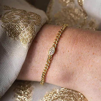 Bilde nummer 2 av Pan Jewelry, Rio Radiance armbånd i forgylt 925 sølv med hvit zirkonia