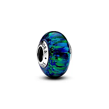 Pandora Moments, Charm i 925 sølv med LAB opal