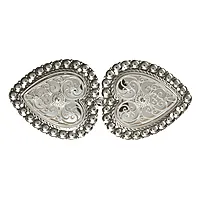 Beltespenne i 830 hvitt og oksidert sølv