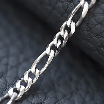 Bilde nummer 3 av Pan Jewelry, Figaro armbånd i rhodinert 925 sølv 3,5 mm