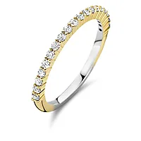 Ti Sento, Ring i forgylt 925 sølv med zirkonia