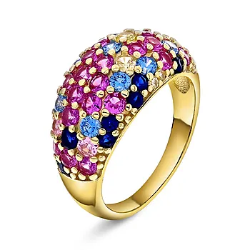 Shine ring i 925 forgylt sølv