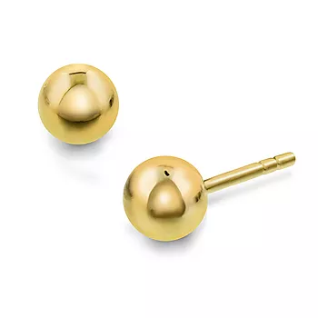 Pan Jewelry, Øredobber i 585 gult gull kule, 5 mm
